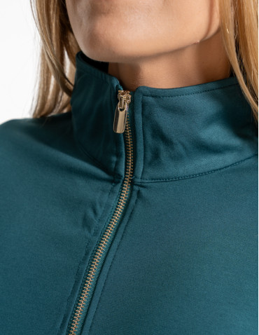 Bluzy - Bluza damska dresowa bez kaptura ZIELONY - produkt 5