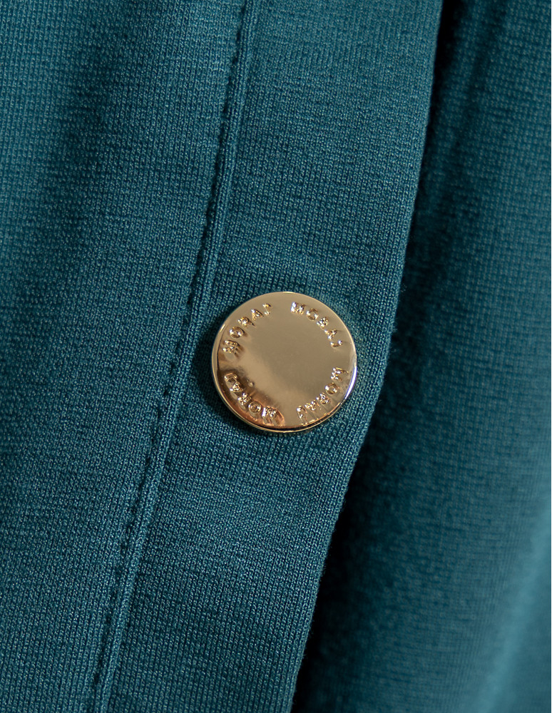 Bluzy - Bluza damska dresowa bez kaptura ZIELONY - produkt moraj.pl 8