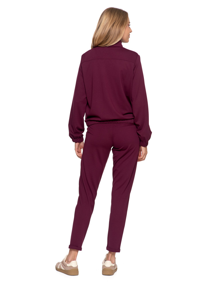 Bluzy - Bluza damska dresowa bez kaptura BORDOWY - produkt moraj.pl 6