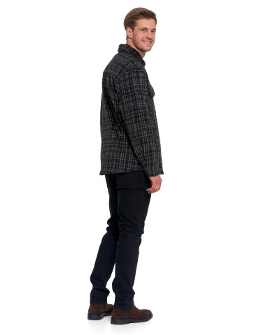 Odzież wierzchnia - Męska kurtka flanelowa w kratkę z kieszeniami WZÓR 2 - produkt 4