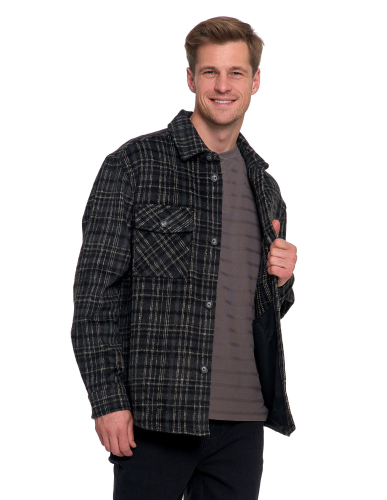 Odzież wierzchnia - Męska kurtka flanelowa w kratkę z kieszeniami WZÓR 2 - produkt moraj.pl 2