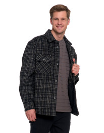 Męska kurtka flanelowa w kratkę z kieszeniami - produkt 2