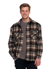 Męska kurtka flanelowa w kratkę z kieszeniami - produkt 2