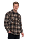 Męska kurtka flanelowa w kratkę z kieszeniami WZÓR 1