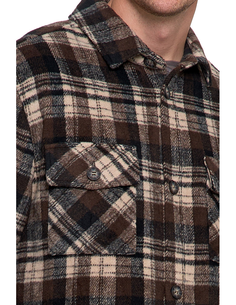 Odzież wierzchnia - Męska kurtka flanelowa w kratkę z kieszeniami WZÓR 1 - produkt moraj.pl 6