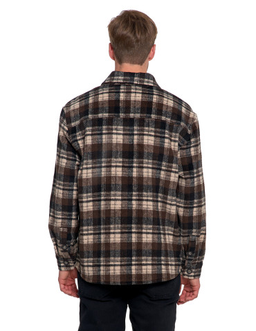 Odzież wierzchnia - Męska kurtka flanelowa w kratkę z kieszeniami WZÓR 1 - produkt 3