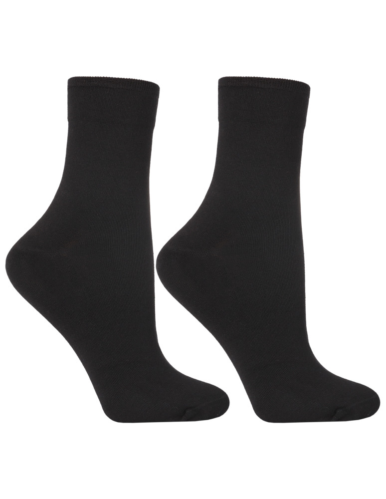 Długie - Skarpetki damskie bawełniane gładkie 3-pak WIELOKOLOROWY - produkt moraj.pl 2