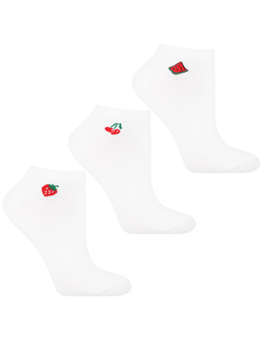 Skarpetki damskie stopki z owocami 3-pak