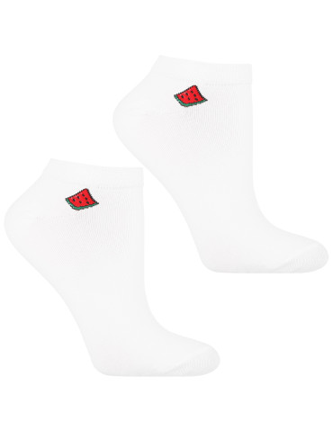 Stopki - Skarpetki damskie stopki z owocami 3-pak BIAŁY - produkt 3