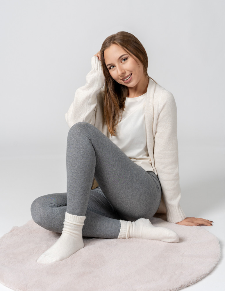 Legginsy - Klasyczne bawełniane legginsy damskie WIELOKOLOROWY - produkt moraj.pl 2