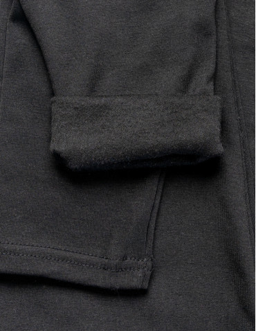 Legginsy - Klasyczne legginsy ocieplane damskie CZARNY - produkt 4