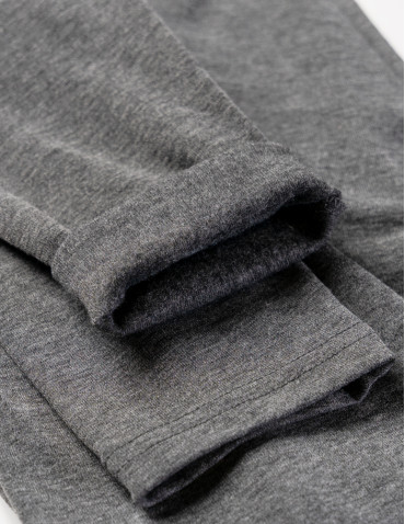 Legginsy - Klasyczne legginsy ocieplane damskie CIEMNY SZARY - produkt 2