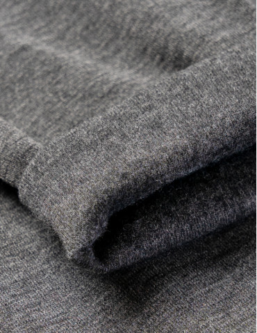 Legginsy - Klasyczne legginsy ocieplane damskie CIEMNY SZARY - produkt 6