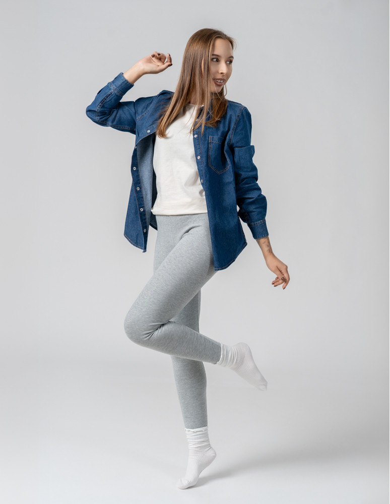 Legginsy - Klasyczne bawełniane legginsy damskie WIELOKOLOROWY - produkt moraj.pl 12