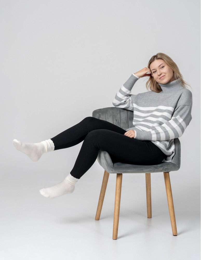 Legginsy - Klasyczne bawełniane legginsy damskie WIELOKOLOROWY - produkt moraj.pl 27