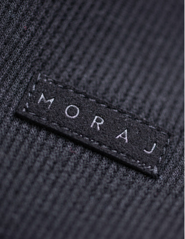 Legginsy - Prążkowane legginsy damskie z wysokim stanem ocieplane CZARNY - produkt 14