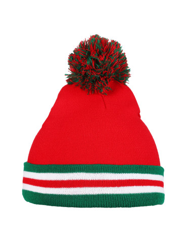 Czapki - Czapka świąteczna LED z pomponem WZÓR 2 - produkt 3