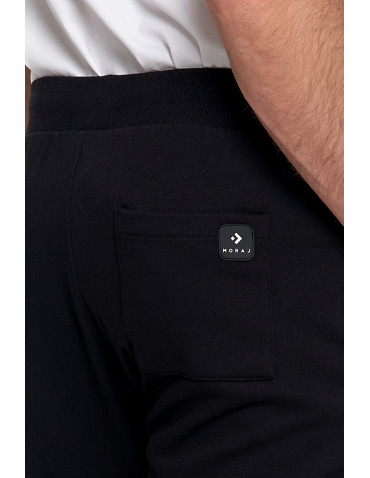 Spodnie - Spodnie męskie dresowe z kieszeniami i ściągaczami CZARNY - produkt 10