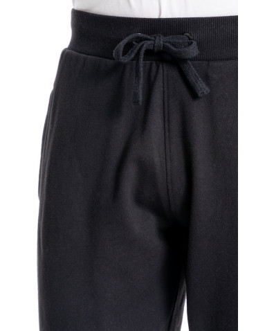 Spodnie - Spodnie męskie dresowe z kieszeniami i ściągaczami CZARNY - produkt 7