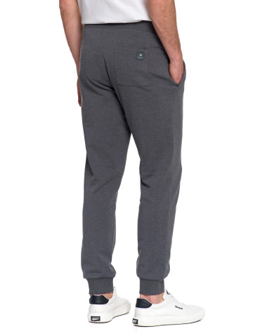 Spodnie - Spodnie męskie dresowe z kieszeniami i ściągaczami SZARY - produkt 11