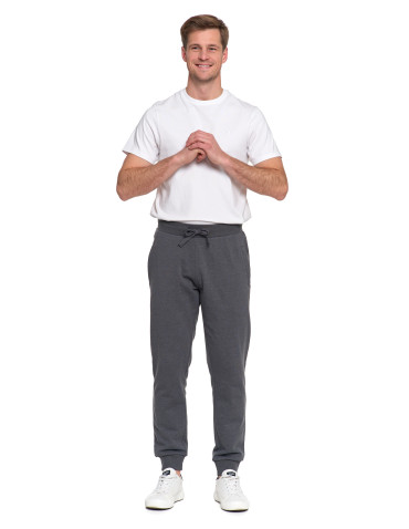 Spodnie - Spodnie męskie dresowe z kieszeniami i ściągaczami SZARY - produkt 3