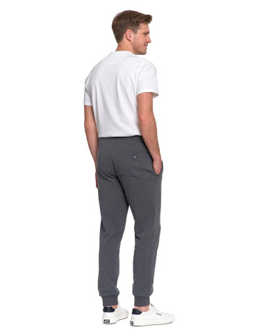 Spodnie - Spodnie męskie dresowe z kieszeniami i ściągaczami SZARY - produkt 2