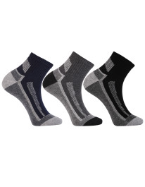 Skarpety męskie za kostkę z szerokim ściągaczem 3-pak