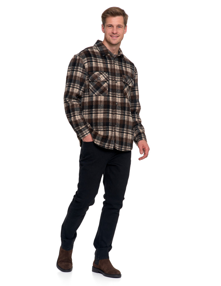 Odzież wierzchnia - Męska kurtka flanelowa w kratkę z kieszeniami WZÓR 1 - produkt moraj.pl 8