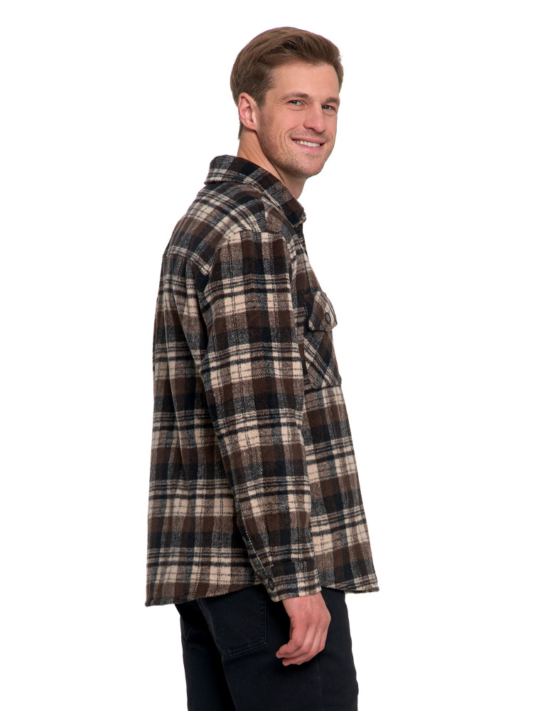 Odzież wierzchnia - Męska kurtka flanelowa w kratkę z kieszeniami WZÓR 1 - produkt moraj.pl 4