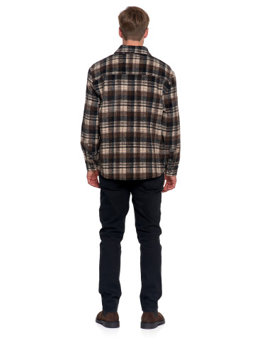 Odzież wierzchnia - Męska kurtka flanelowa w kratkę z kieszeniami WZÓR 1 - produkt 9