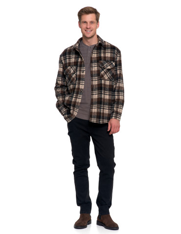 Odzież wierzchnia - Męska kurtka flanelowa w kratkę z kieszeniami WZÓR 1 - produkt 5