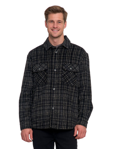 Odzież wierzchnia - Męska kurtka flanelowa w kratkę z kieszeniami WZÓR 2 - produkt 3