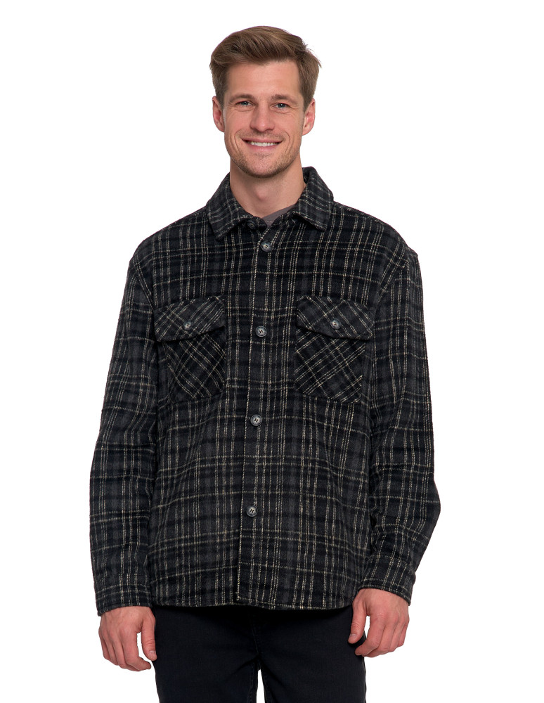 Odzież wierzchnia - Męska kurtka flanelowa w kratkę z kieszeniami WZÓR 2 - produkt moraj.pl 3