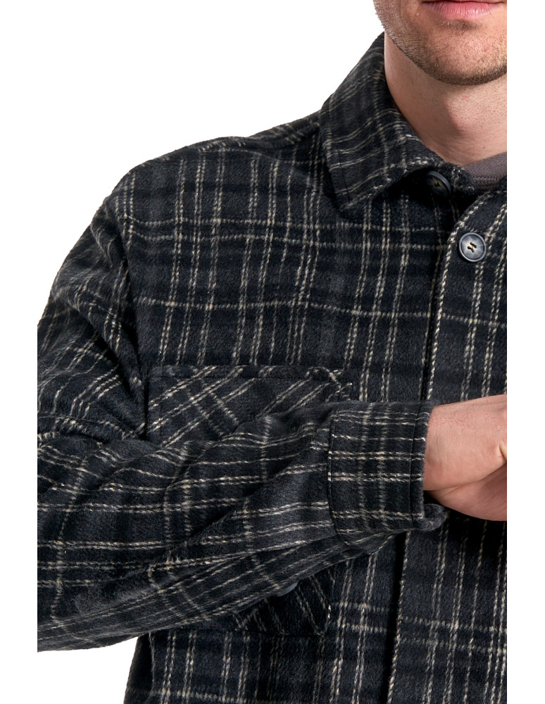 Odzież wierzchnia - Męska kurtka flanelowa w kratkę z kieszeniami WZÓR 2 - produkt moraj.pl 7