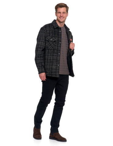 Odzież wierzchnia - Męska kurtka flanelowa w kratkę z kieszeniami WZÓR 2 - produkt 9