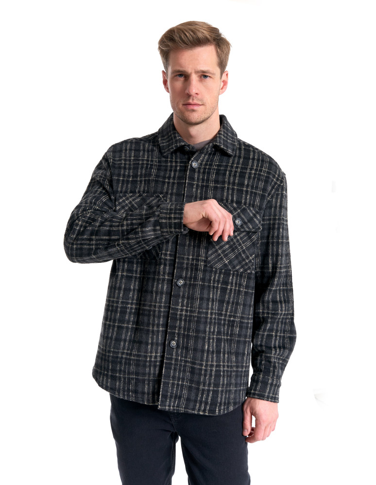 Odzież wierzchnia - Męska kurtka flanelowa w kratkę z kieszeniami WZÓR 2 - produkt moraj.pl 10