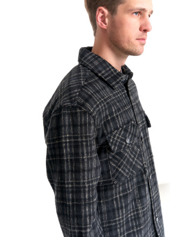Odzież wierzchnia - Męska kurtka flanelowa w kratkę z kieszeniami WZÓR 2 - produkt 11