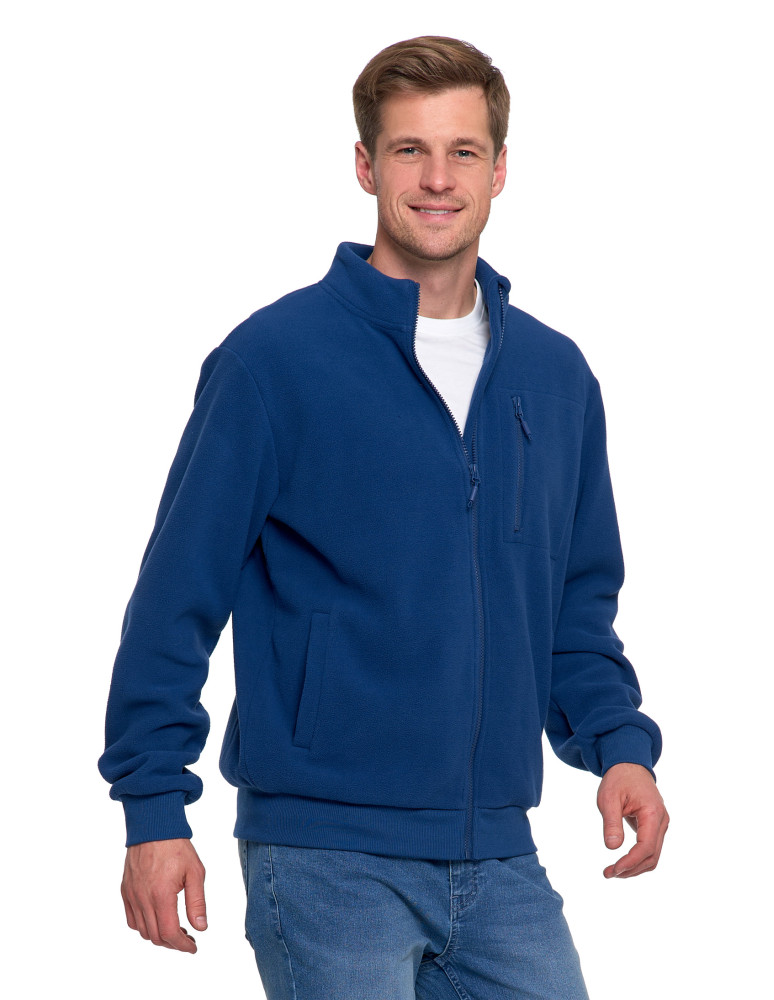 Odzież wierzchnia - Polar męski zapinany na zamek ze stójką i kieszeniami JEANS - produkt moraj.pl 5