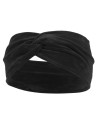 Opaska na uszy welurowa damska CZARNY