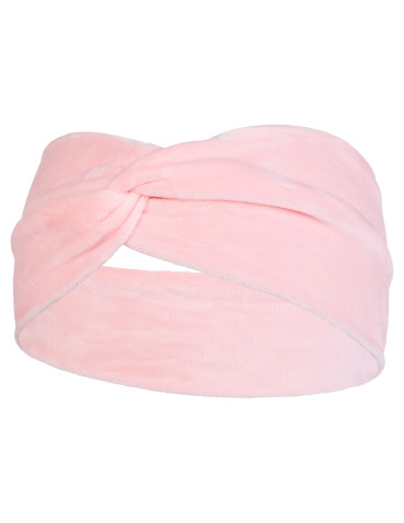 Czapki - Opaska na uszy welurowa damska JASNY RÓŻ - produkt 1