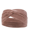 Opaska na uszy welurowa damska BRĄZOWY