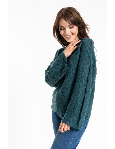 Damski sweter luźny z szerokimi rękawami - produkt 2