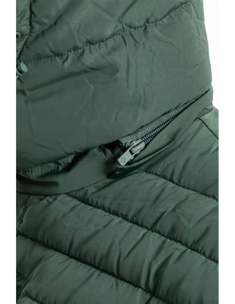 Odzież wierzchnia - Męska kurtka pikowana z odpinanym kapturem ZIELONY  - produkt moraj.pl 13