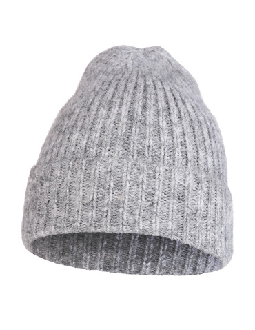 Czapki i opaski - Czapka damska na zimę z domieszką wełny SZARY - produkt 2