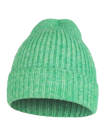 Czapki - Czapka damska na zimę z domieszką wełny ZIELONY - produkt 1