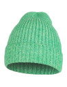 Czapka damska na zimę z domieszką wełny ZIELONY