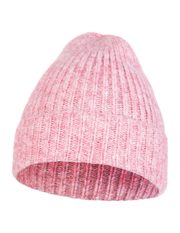 Czapki - Czapka damska na zimę z domieszką wełny RÓŻOWY - produkt 1