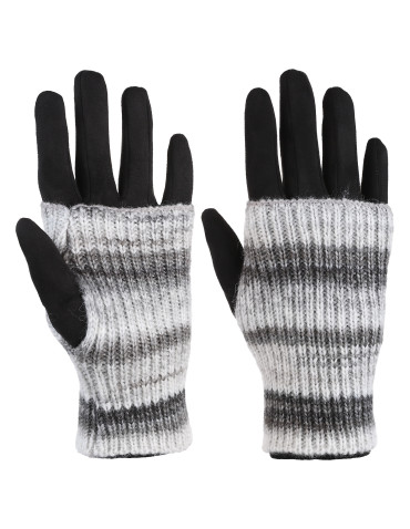 Rękawiczki damskie 2w1 z zamszowym wnętrzem