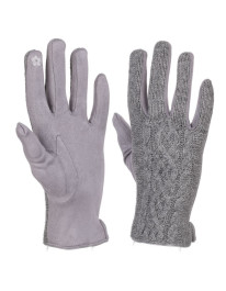 Rękawiczki damskie sweterkowe z wełną