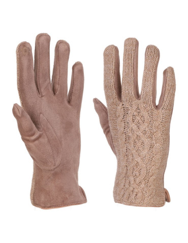 Rękawiczki damskie sweterkowe z wełną